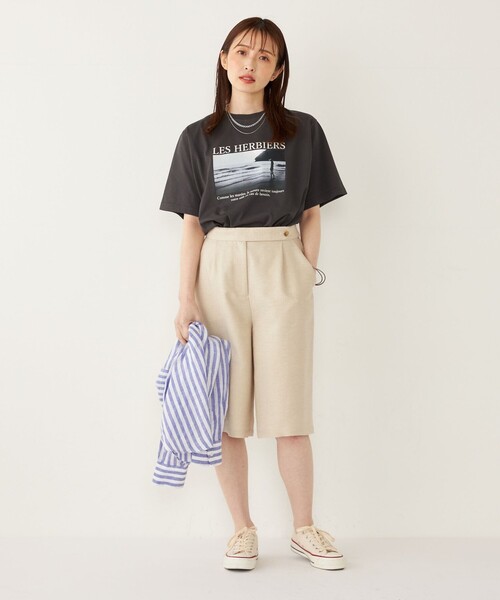 SHIPS Colors(シップス カラーズ)の「SHIPS Colors:〈手洗い可能〉リネンミックス ラメ ショーツ(その他パンツ・レディース・ナチュラル/グレー・SMALL/MEDIUM)」の15枚目の写真