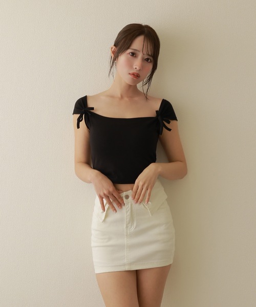 スカート riu Short denim skirt High waist denim short skirt – Riu