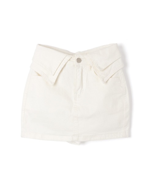 waist cuff denim skirt/ウエストカフデニムスカート（デニム