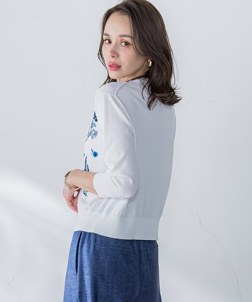 ハーブ刺繍カーディガン≪手洗い可能≫（カーディガン/ボレロ