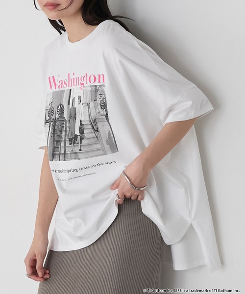 GOOD ROCK SPEED(グッドロックスピード)の「【forksy.】【GOOD ROCK SPEED】グッドロックスピード別注 LIFE PICTURE COLLECTION フォトアソート ドロップショルダーTシャツ(Tシャツ/カットソー・レディース・アッシュグレー/ホワイト・FREE)」の4枚目の写真