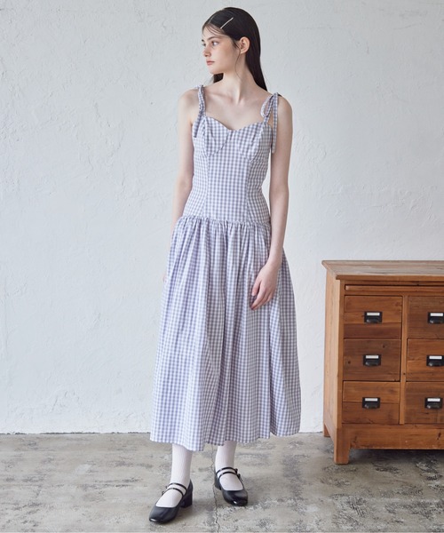 ワンピース yilon DOLCE CHECK OP yilon DOLCE CHECK OP navy - メルカリ