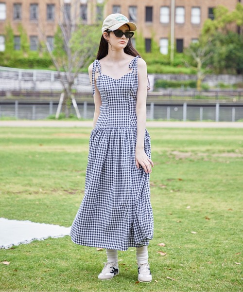 etre loin（エトルワン）の「Gingham check back open dress（ワンピース・レディース・ブラック/ライトグレー/ブラウン・M）」の12枚目の写真