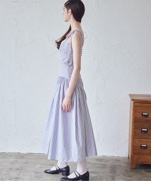 etre loin（エトルワン）の「Gingham check back open dress（ワンピース・レディース・ブラック/ライトグレー/ブラウン・M）」の17枚目の写真