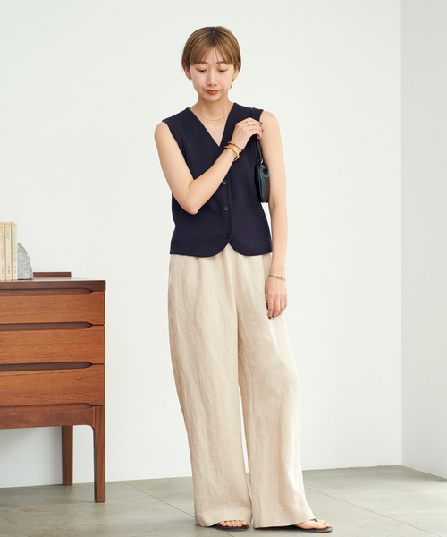 セール】French LINEN EASY パンツ（その他パンツ）｜Plage