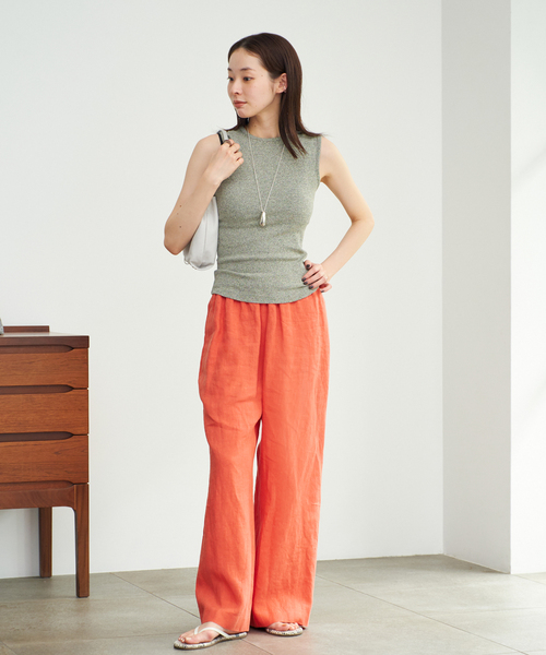 plage(プラージュ)の「French LINEN EASY パンツ(その他パンツ・レディース・オートミール/オレンジ/ホワイト/ブラック・34/36/38)」の11枚目の写真