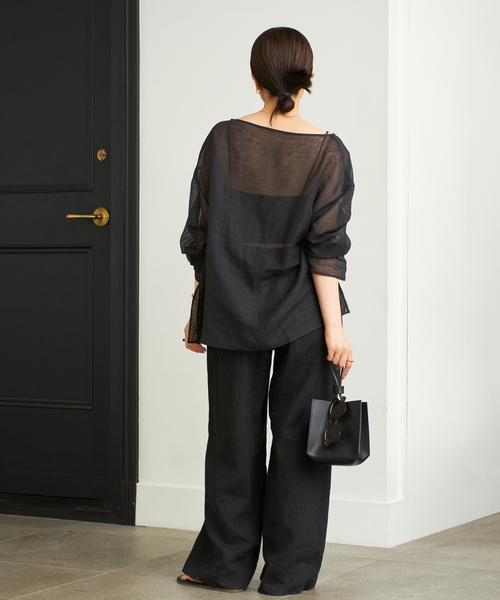 plage(プラージュ)の「French LINEN EASY パンツ(その他パンツ・レディース・オートミール/オレンジ/ホワイト/ブラック・34/36/38)」の13枚目の写真