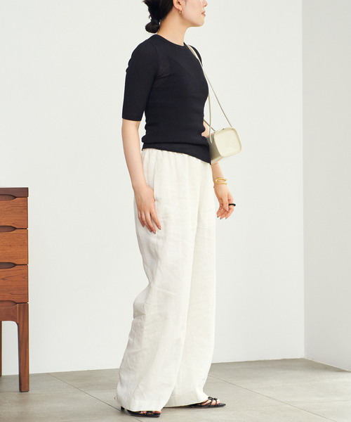 plage(プラージュ)の「French LINEN EASY パンツ(その他パンツ・レディース・オートミール/オレンジ/ホワイト/ブラック・34/36/38)」の22枚目の写真