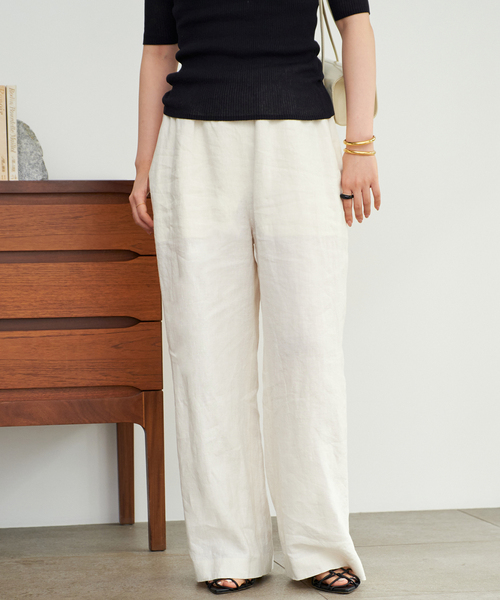 Plage French LINEN EASY パンツ plage パンツ French LINEN EASY レディース : ZOZOTOWN Yahoo