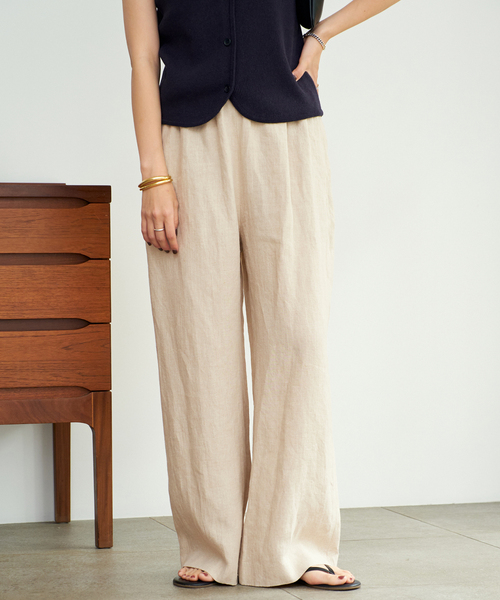 完売品　新品 Plage French LINEN EASY パンツ セール】French LINEN EASY パンツ（その他パンツ）｜Plage