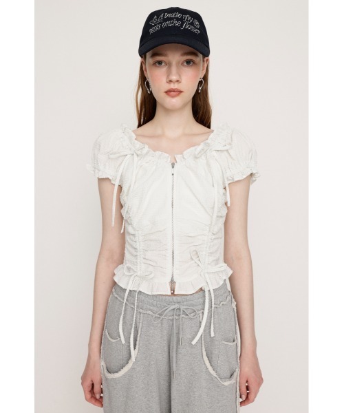 FRONTZIP 2WAY TOPS フロントジップ 2ウェイ トップス（シャツ