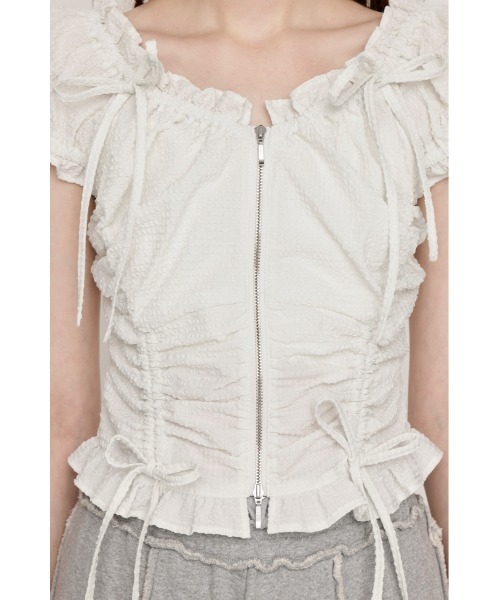 SLY（スライ）の「FRONTZIP 2WAY TOPS フロントジップ 2ウェイ
