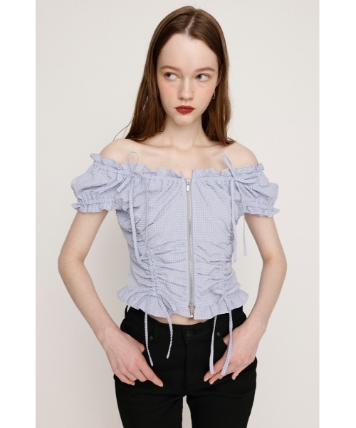 SLY（スライ）の「FRONTZIP 2WAY TOPS フロントジップ 2ウェイ