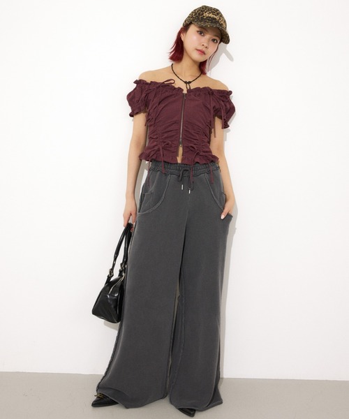 セール】FRONTZIP 2WAY TOPS フロントジップ 2ウェイ トップス