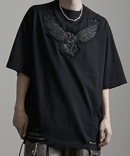 SILVER BULLET(シルバーバレット)の「『DAKU/ダク』ダメージTEE【Z】(Tシャツ/カットソー・メンズ・ホワイト/グレー/ブラック・1/2)」の1枚目の写真