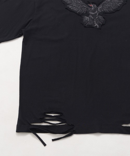 SILVER BULLET(シルバーバレット)の「『DAKU/ダク』ダメージTEE【Z】(Tシャツ/カットソー・メンズ・ホワイト/グレー/ブラック・1/2)」の8枚目の写真