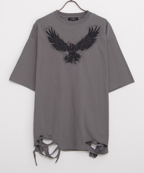 SILVER BULLET(シルバーバレット)の「『DAKU/ダク』ダメージTEE【Z】(Tシャツ/カットソー・メンズ・ホワイト/グレー/ブラック・1/2)」の6枚目の写真
