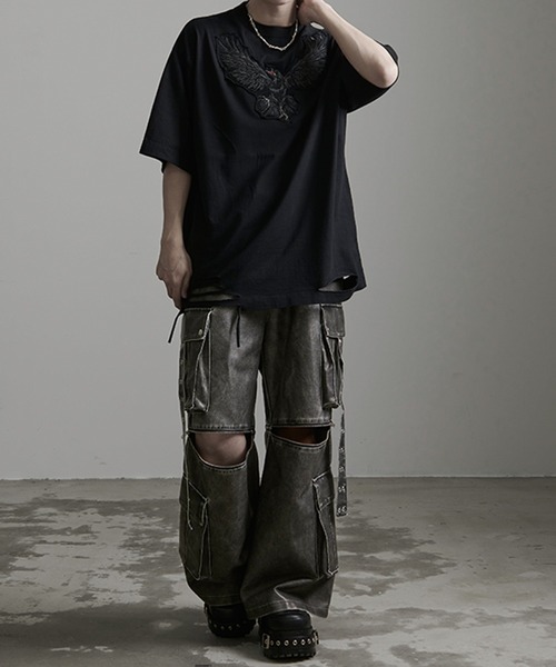 SILVER BULLET(シルバーバレット)の「『DAKU/ダク』ダメージTEE【Z】(Tシャツ/カットソー・メンズ・ホワイト/グレー/ブラック・1/2)」の21枚目の写真