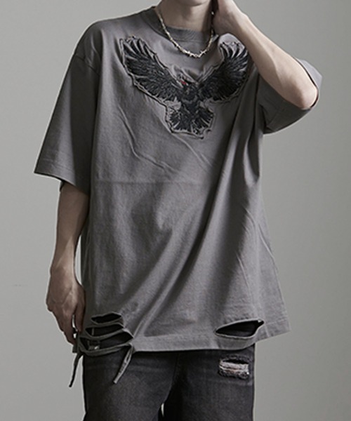 SILVER BULLET(シルバーバレット)の「『DAKU/ダク』ダメージTEE【Z】(Tシャツ/カットソー・メンズ・ホワイト/グレー/ブラック・1/2)」の20枚目の写真
