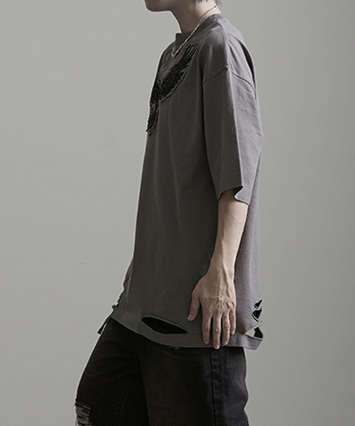 SILVER BULLET(シルバーバレット)の「『DAKU/ダク』ダメージTEE【Z】(Tシャツ/カットソー・メンズ・ホワイト/グレー/ブラック・1/2)」の18枚目の写真