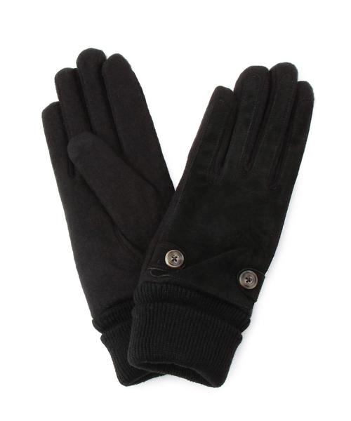 coen（コーエン）の「レザーコンビカラーグローブ（手袋・レディース・ブラック/ダークブラウン/レッド・フリー）」の2枚目の写真