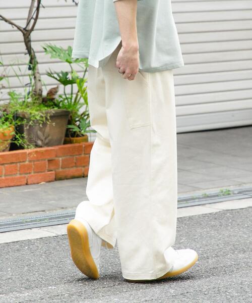 SENSE OF PLACE by URBAN RESEARCH（センスオブプレイスバイアーバンリサーチ）の「カツラギペインターワイドパンツ（その他パンツ・メンズ・オリーブ/ブラック/アイボリー・LARGE/MEDIUM）」の2枚目の写真