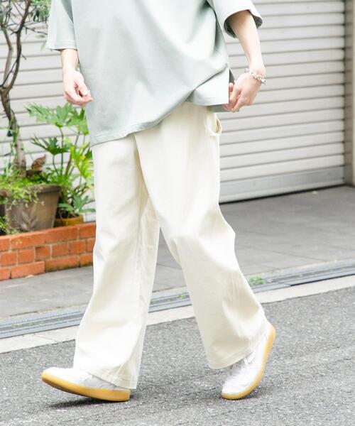 SENSE OF PLACE by URBAN RESEARCH（センスオブプレイスバイアーバンリサーチ）の「カツラギペインターワイドパンツ（その他パンツ・メンズ・オリーブ/ブラック/アイボリー・LARGE/MEDIUM）」の8枚目の写真