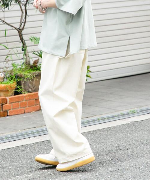 SENSE OF PLACE by URBAN RESEARCH（センスオブプレイスバイアーバンリサーチ）の「カツラギペインターワイドパンツ（その他パンツ・メンズ・オリーブ/ブラック/アイボリー・LARGE/MEDIUM）」の9枚目の写真