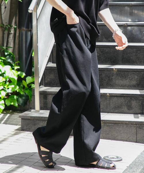 SENSE OF PLACE by URBAN RESEARCH（センスオブプレイスバイアーバンリサーチ）の「カツラギペインターワイドパンツ（その他パンツ・メンズ・オリーブ/ブラック/アイボリー・LARGE/MEDIUM）」の14枚目の写真