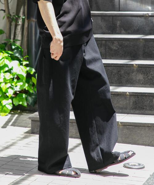 SENSE OF PLACE by URBAN RESEARCH（センスオブプレイスバイアーバンリサーチ）の「カツラギペインターワイドパンツ（その他パンツ・メンズ・オリーブ/ブラック/アイボリー・LARGE/MEDIUM）」の18枚目の写真