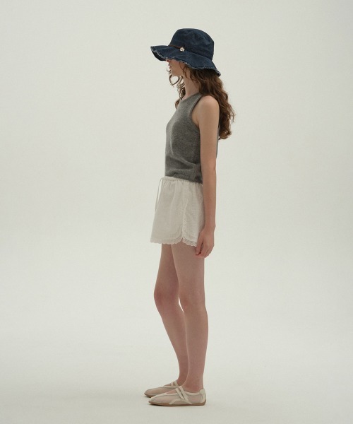 clor（クロル）の「COTTON LACE SHORTS（その他パンツ・レディース・ホワイト/ブラック・S/M）」の5枚目の写真