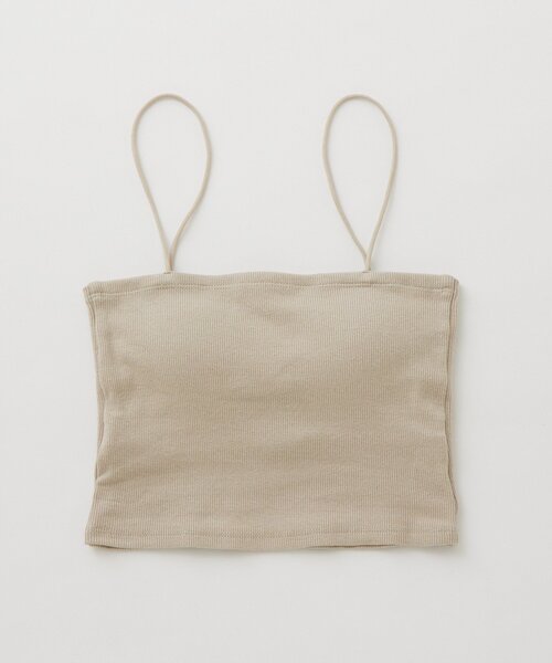 mline（エムライン）の「[mline]パット付き シンプルキャミソール（キャミソール・レディース・オフホワイト/チャコールグレー/ブラック/ベージュ・FREE）」の4枚目の写真