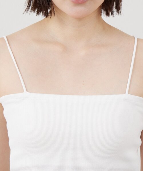 mline（エムライン）の「[mline]パット付き シンプルキャミソール（キャミソール・レディース・オフホワイト/チャコールグレー/ブラック/ベージュ・FREE）」の12枚目の写真