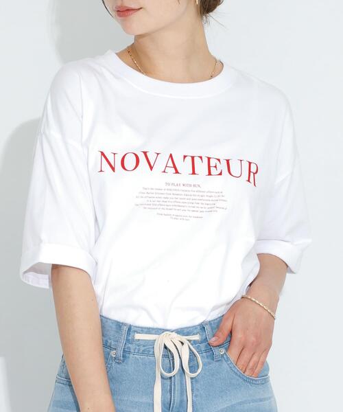 URBAN RESEARCH Sonny Label（アーバンリサーチサニーレーベル）の「SHELTECH ロゴプリントTシャツ（Tシャツ/カットソー・レディース・ブラック/オフホワイト/チャコールグレー・FREE）」の2枚目の写真