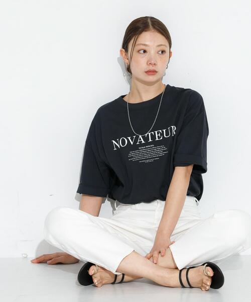URBAN RESEARCH Sonny Label（アーバンリサーチサニーレーベル）の「SHELTECH ロゴプリントTシャツ（Tシャツ/カットソー・レディース・ブラック/オフホワイト/チャコールグレー・FREE）」の3枚目の写真