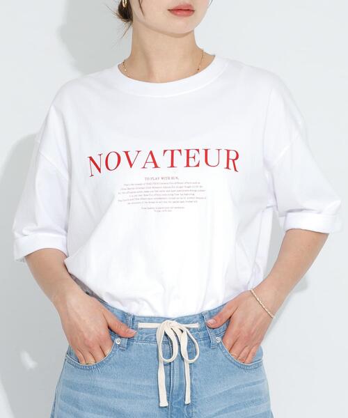 URBAN RESEARCH Sonny Label（アーバンリサーチサニーレーベル）の「SHELTECH ロゴプリントTシャツ（Tシャツ/カットソー・レディース・ブラック/オフホワイト/チャコールグレー・FREE）」の4枚目の写真