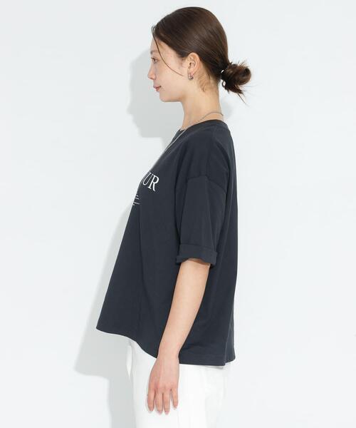 URBAN RESEARCH Sonny Label（アーバンリサーチサニーレーベル）の「SHELTECH ロゴプリントTシャツ（Tシャツ/カットソー・レディース・ブラック/オフホワイト/チャコールグレー・FREE）」の22枚目の写真