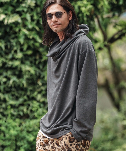 Tシャツ・カットソー Golden  LONG SLEEVE TOP VISCOSA KNIT CAMBIO（カンビオ）の「mlt2846-ルーズネックワイドシルエット