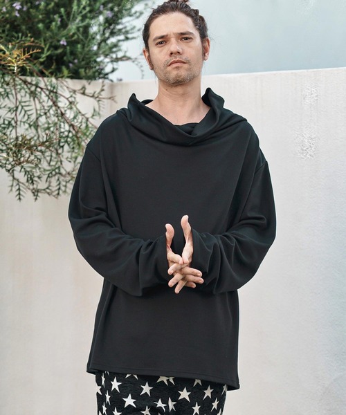 CAMBIO(カンビオ)の「mlt5285- ドレープネックカットソー(Tシャツ/カットソー・メンズ・ブラック/グレー/キャメル・S/M/L)」の14枚目の写真
