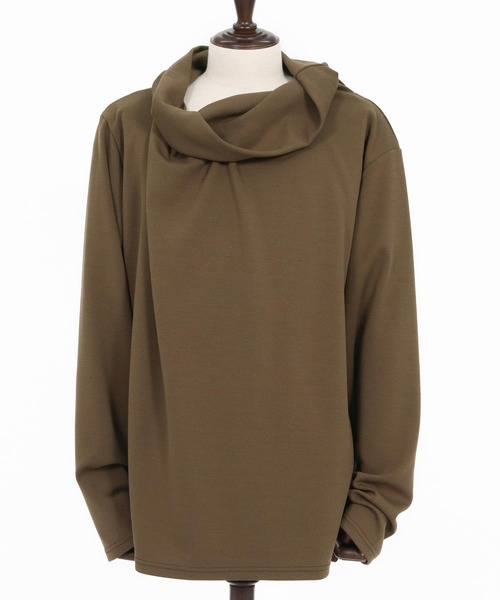 Tシャツ・カットソー Golden  LONG SLEEVE TOP VISCOSA KNIT CLANE（クラネ）の「MIX COLOR STRING WIDE KNIT TOPS（ニット