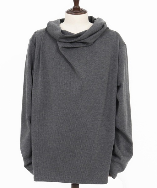 CAMBIO(カンビオ)の「mlt5285- ドレープネックカットソー(Tシャツ/カットソー・メンズ・ブラック/グレー/キャメル・S/M/L)」の20枚目の写真