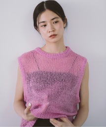 新品　plageLinen ベスト　ピンク ベスト（ピンク/桃色系）ファッション通販 - ZOZOTOWN