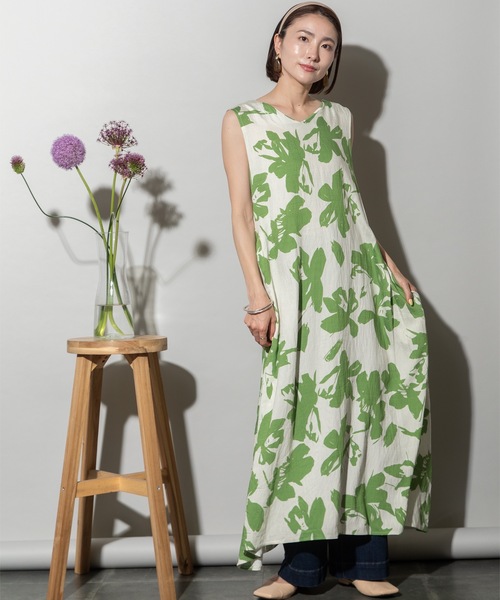 関税・送料込み!【国内発送】SANDRO Floral マキシ ワンピース セール】リゾートフラワー マキシワンピース（ワンピース