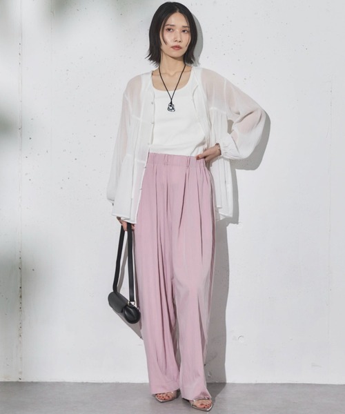 Doux archives（ドゥアルシーヴ）の「ティアードギャザーチュニック（シャツ/ブラウス・レディース・オフホワイト/ブルー/ベージュ・FREE）」の20枚目の写真