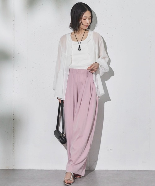 Doux archives（ドゥアルシーヴ）の「ティアードギャザーチュニック（シャツ/ブラウス・レディース・オフホワイト/ブルー/ベージュ・FREE）」の18枚目の写真