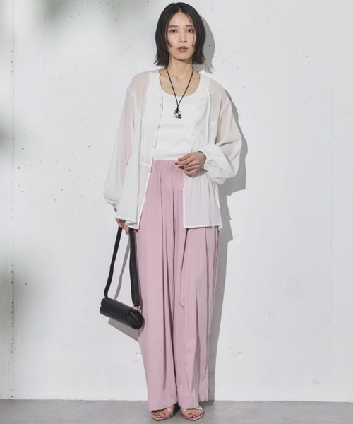 Doux archives（ドゥアルシーヴ）の「ティアードギャザーチュニック（シャツ/ブラウス・レディース・オフホワイト/ブルー/ベージュ・FREE）」の17枚目の写真