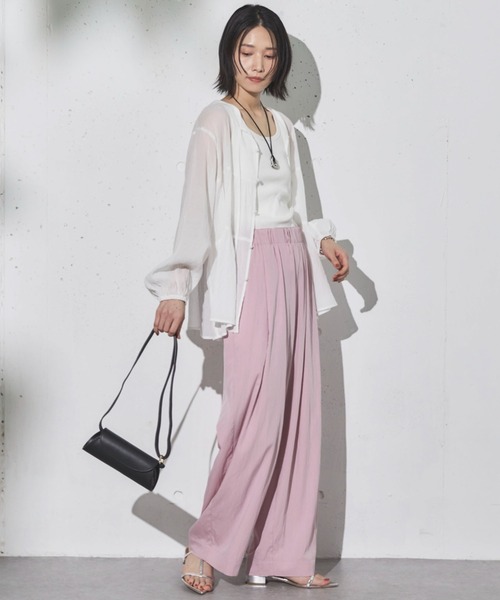 Doux archives（ドゥアルシーヴ）の「ティアードギャザーチュニック（シャツ/ブラウス・レディース・オフホワイト/ブルー/ベージュ・FREE）」の10枚目の写真