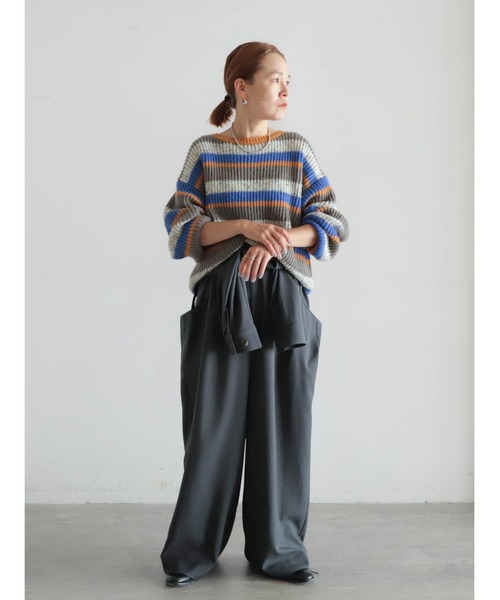 両畦マルチボーダー ボートネックP/O | NOMBRE IMPAIR