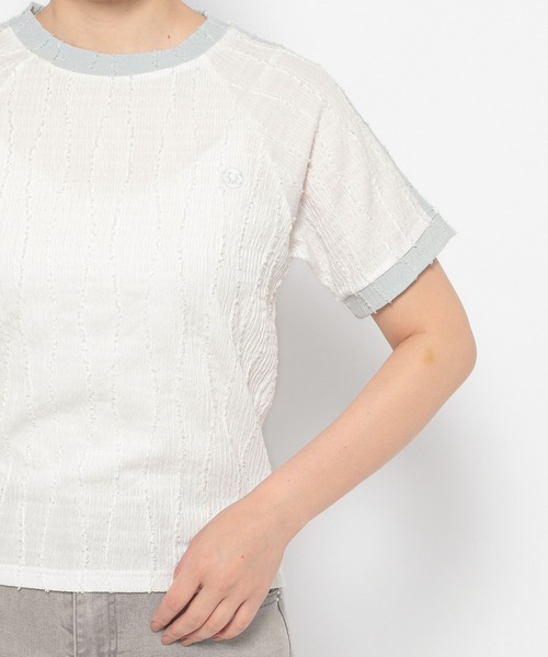 3.3 Field Trip （3.3フィールドトリップ）の「3.3 Field Trip／サイドラインデザインT（Tシャツ/カットソー・レディース・ブラック/オフホワイト/ブラウン・FREE）」の21枚目の写真