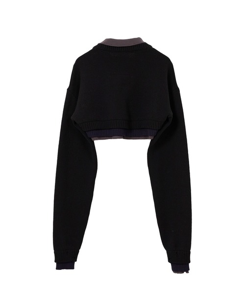 Maison MIHARA YASUHIRO（メゾンミハラヤスヒロ）の「Triple Layered Cropped Knit Sweater（ニット/セーター・レディース・グレー・36）」の2枚目の写真